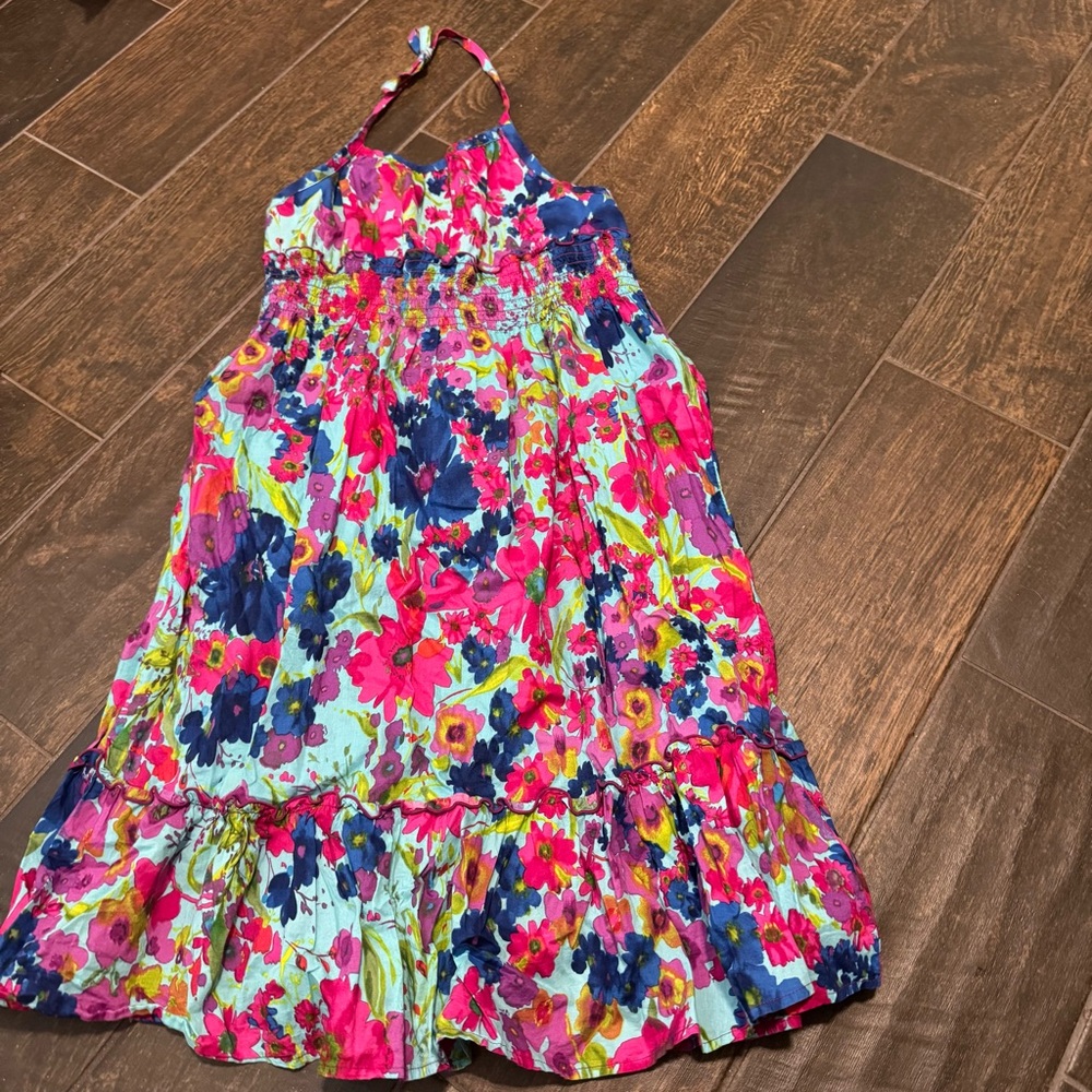 EUC Old Navy Smocked Floral Halter Dress